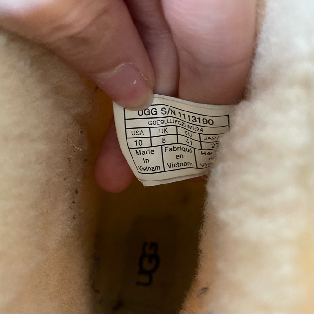 UGG cream / black Classic Clear Mini waterproof boots 10 - Picture 15 of 16